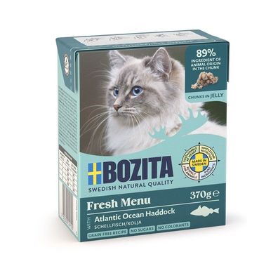 Bozita Cat Häppchen in Gelee Schellfisch 12 x 370g
