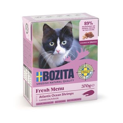 Bozita Cat Häppchen in Soße Garnelen 12 x 370g