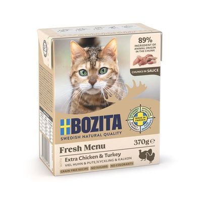 Bozita Cat Häppchen in Soße Hühnchen & Pute 6 x 370g