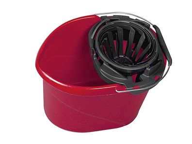 VILEDA Putzeimer SuperMocio mit Powerpresse 12 l rot/grau