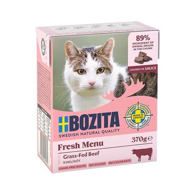 Bozita Cat Häppchen in Soße Rind 12 x 370g
