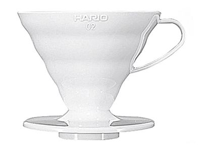 HARIO Kaffeefilter Gr.02 V60 Porzellan weiß mit Maßlöffel