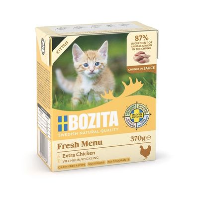 Bozita Cat Häppchen in Soße mit Hühnchen für Kitten 6 x 370g
