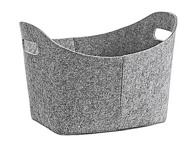 ZELLER Present Aufbewahrungskorb Filz oval 37x28x25cm grau