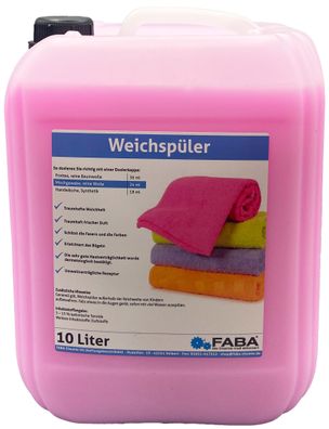 Weichspüler rose 10 L für weiche Wäsche mit angenehm frischem Duft
