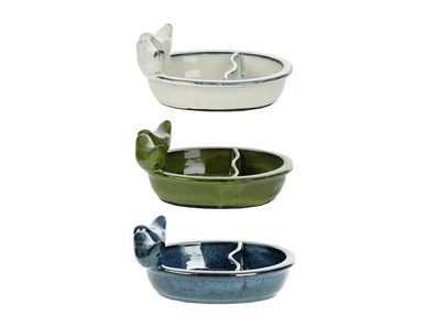 Esschert DESIGN Futter-/Trinkschale Keramik sortiert 21x15,5x8,6cm