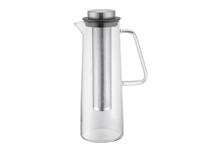 WEIS Glaskaraffe 1l mit Edelstahlfilter