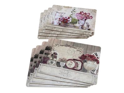 BOLTZE Tischset Blume mit Korkunterseite 4teilig