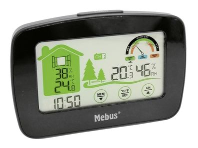 Funk Wetterstation kabellos 21x12x4cm schwarz