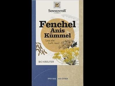 Sonnentor 6x Fenchel - Anis - Kümmel, Doppelkammerbeutel 30,6g