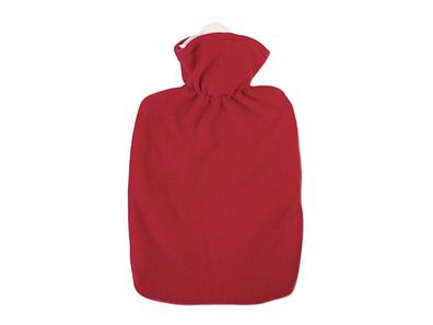 HUGO FROSCH Wärmflasche Klassik Fleecebezug 1,8 l rot