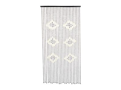 HI Türvorhang 90x175cm mit Strängen aus Holzperlen