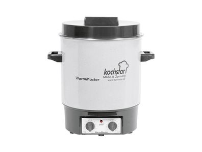 Kochstar Einkochautomat WarmMaster S mit Uhr 27 l Ø35cm steingrau/weiß