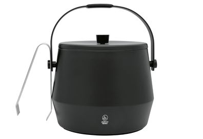 Leopold Eiseimer 14,9x20,5x18cm mit Zange mattschwarz