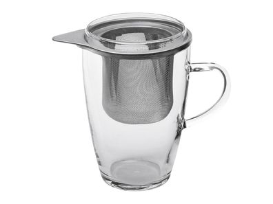 Bohemia Cristal Teeglas Lyra mit Metallsieb und Deckel 350 ml