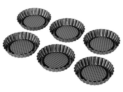 KAISER Tortelett Patisserie Ø10cm schwarz Set 6teilig