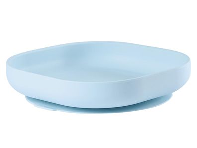 BEABA Teller Silikon mit Saugnapf blau