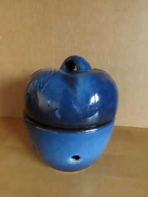 Duftlampe Duftöllampe Apfelform Aromalampe blau Bratapfelgefäß ca. 14,5cm hoch