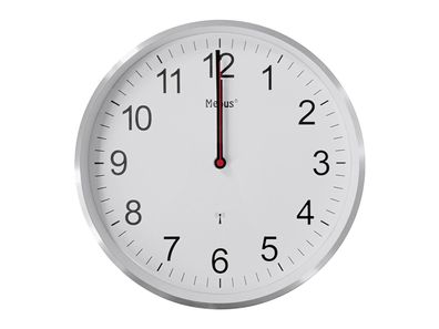 MEBUS Funk Wanduhr Ø30cm Aluminium