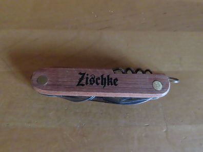 kleines Taschenmesser 5 Teilig Holzgriff Zischke ca. 9 cm