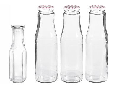 EMSY Saftflasche mit 53mm TO-Deckel 750 ml 3er Pack