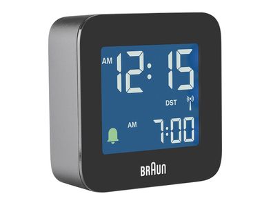 BRAUN Funkwecker digital 5,7x5,7x2cm schwarz