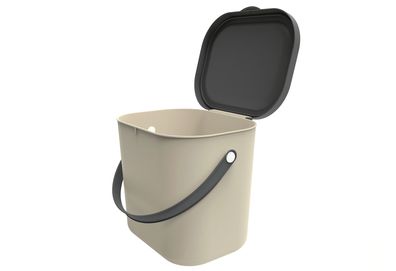ROTHO Abfallbehälter Albula 6l 23,5x20x20,8cm cappuccino