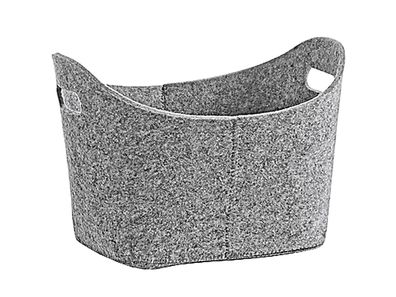ZELLER Present Aufbewahrungskorb Filz oval 31,5x19x21cm grau