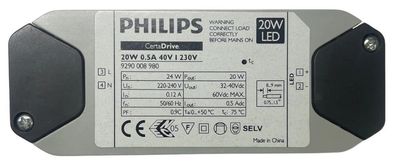 Philips LED Driver CertaDrive 20W 40V 0,5A 9290008980
