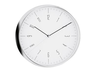 MEBUS Quarz Wanduhr Ø30cm chrom