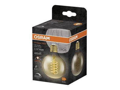 OSRAM Globe 80 LED Filament 4,8W 420lm E27 2.200K gold