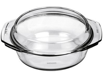 Bohemia Cristal Schüssel rund mit flachem Deckel 2,5 l