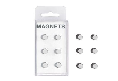 ZELLER Present Magnet Edelstahl extra-stark auch für Glasmagnettafeln ,8cm silber