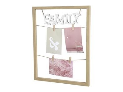 Cliprahmen mit Family 33,7x43,7cm Holz natur