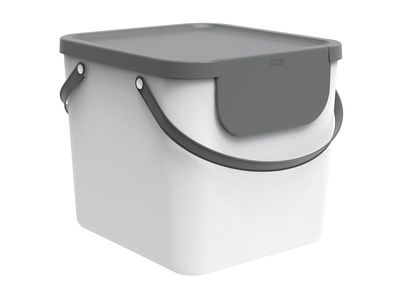 ROTHO Abfallbehälter Albula 40l 39,8x35,8x33,9cm mistletoe white