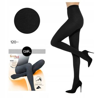Gatta KEEP HOT Warme, glatte Strumpfhose schwarz 120 den