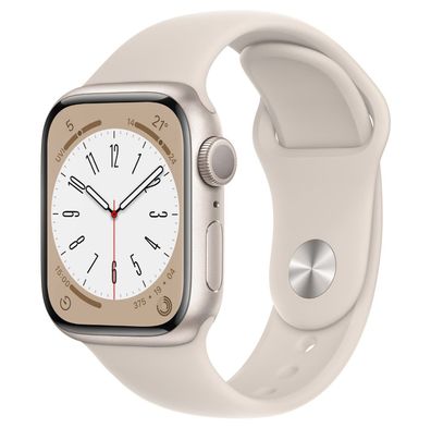 Apple Watch Series 8 41mm Starlight gut Refurbished Inkl. orig. Ladekabel
