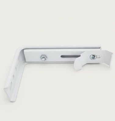 Wandträger stabil ausziehbar Metall weiss mit Montageclip für Vertikalschiene
