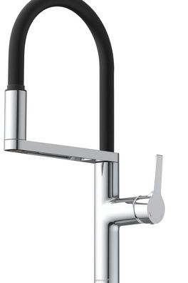 Wasserwerk WK2 Küchenarmatur - Design-Wasserhahn Küche - Chrom - Herunterziehbare Bra