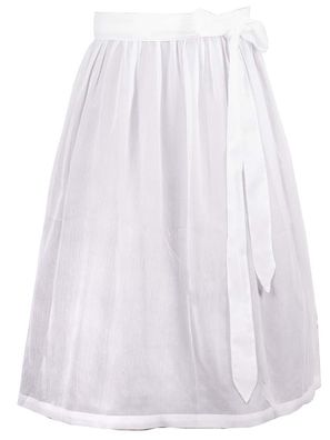 Dirndlschürze Chiffon 80cm Länge weiß
