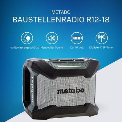 Metabo R 12-18 Akku-Baustellenradio