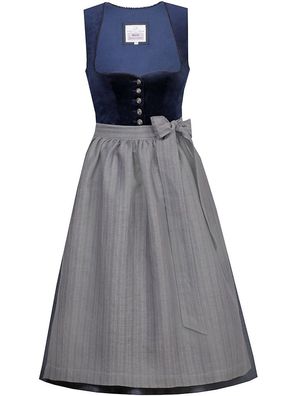 Dirndl Ainring 75cm Länge nachtblau/coffee