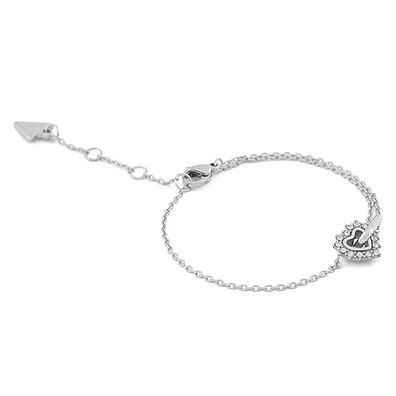 Guess Schmuck Damen-Armband Infinity Herz Kristall S JUBB05534JWRHS