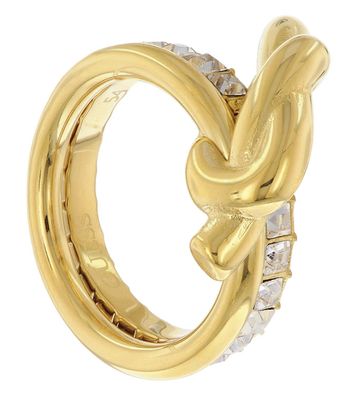Guess Schmuck Damenring Kristall Knoten Goldfarben JUBR05492JWYG