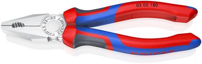 KNIPEX 03 05 180 SB Kombizange mit Comfort-Griffen verchromt 238 mm