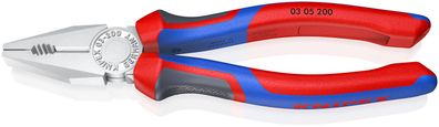 KNIPEX 03 05 200 Kombizange mit Comfort-Griffen verchromt 200 mm