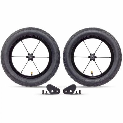PUKY Next 14” Wheel-Set Black | 2X Luftreifen 14 Zoll | Für Kinderlaufrad ab 2-6 Jahr