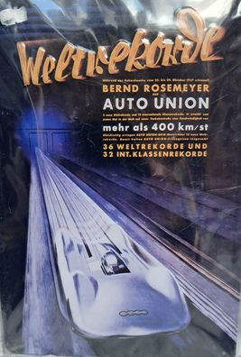 Weltrekorde, Bernd Rosemeyer und Autounion, Blechschild
