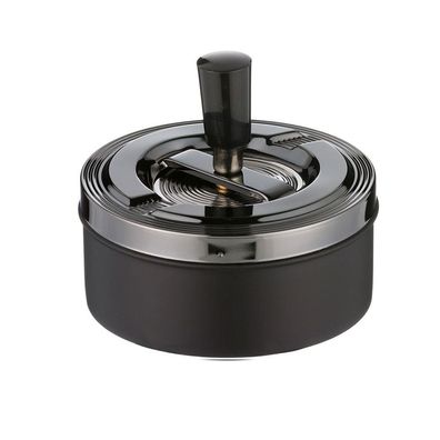 Angelo Schleuderaschenbecher / Drehascher schwarz/ anthrazit-metallic, 11 cm