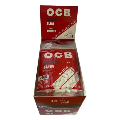 OCB Long Slim Filter 10 Beutel à 100 Stück 6mm